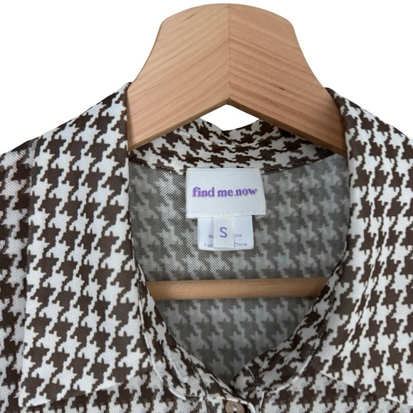 Find Me Now Elena Houndstooth Dress Sz S - Picture 7 of 9